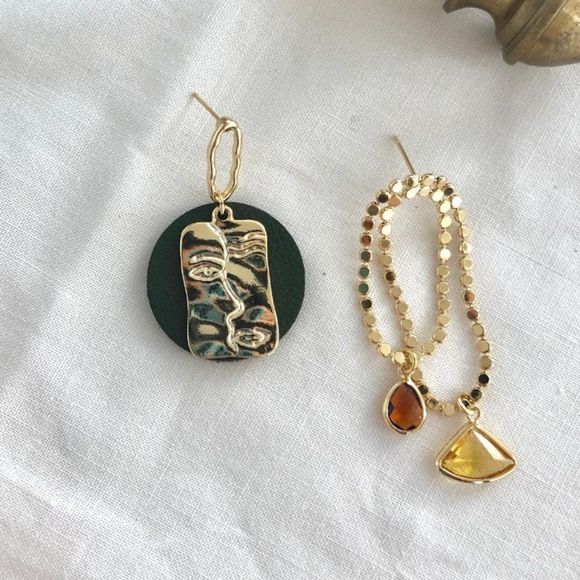 Jewelry - New Picasso Earrings Face Earrings 14K Gold Face Earrings Abstract Earrings